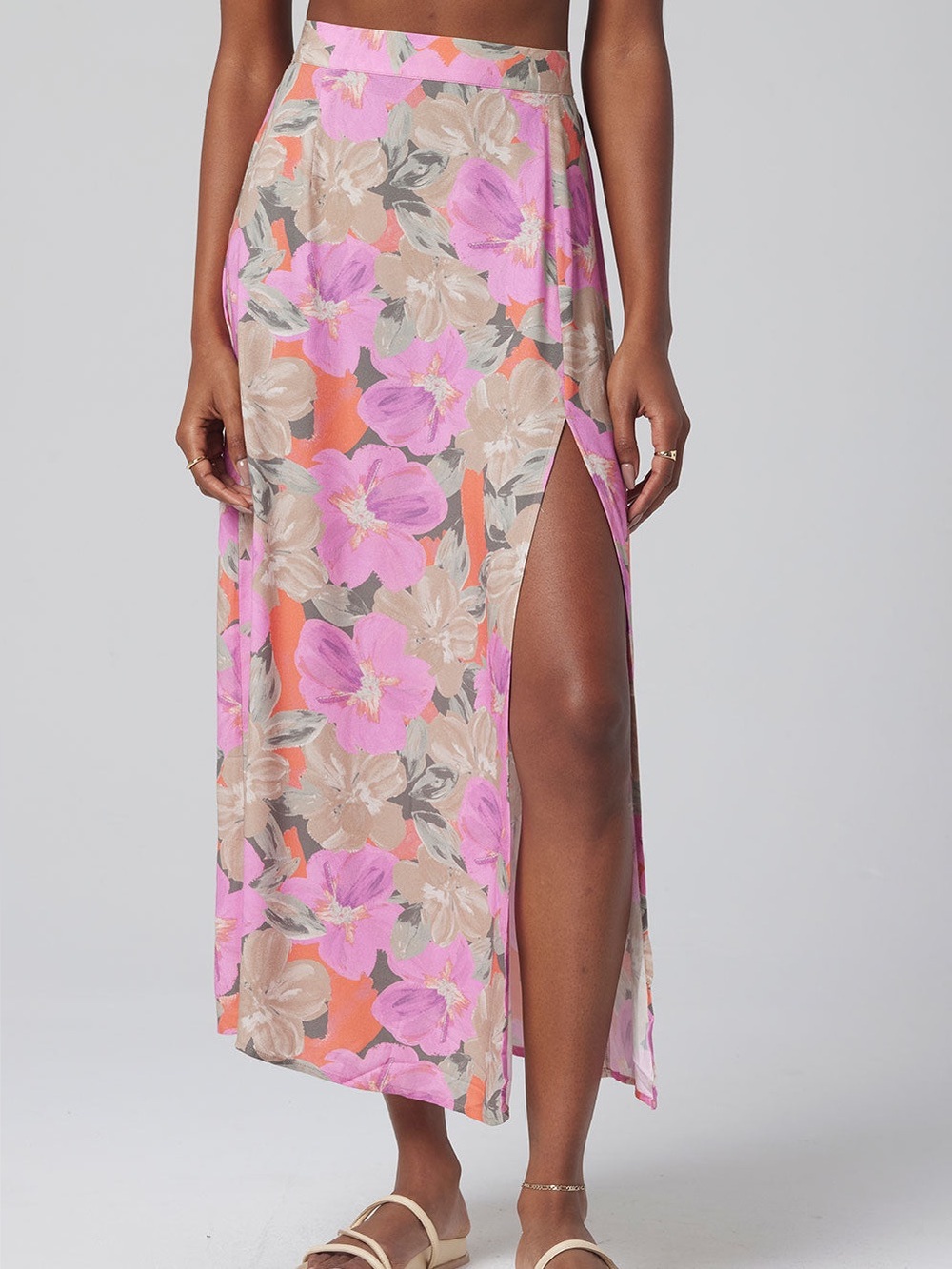 Saltwater Luxe Maxi Floral Print Narissa Skirt Womens Size Small